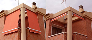 Instalacion de toldos verticales stor en Tarragona.
