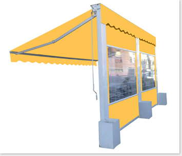 Toldos Abri verticales 125 simples para restaurantes