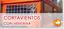 Toldos verticales cortavientos con ventana