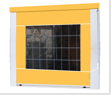 Toldos verticales cortavientos con ventana